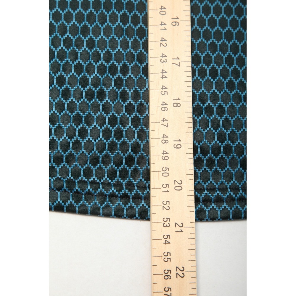 Kerrits Girls' L Activewear Top Quarter Zip Long Sleeve Teal Black Hexagon - Picture 11 of 12